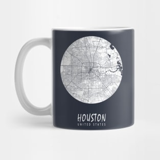 Houston, USA City Map - Full Moon Mug